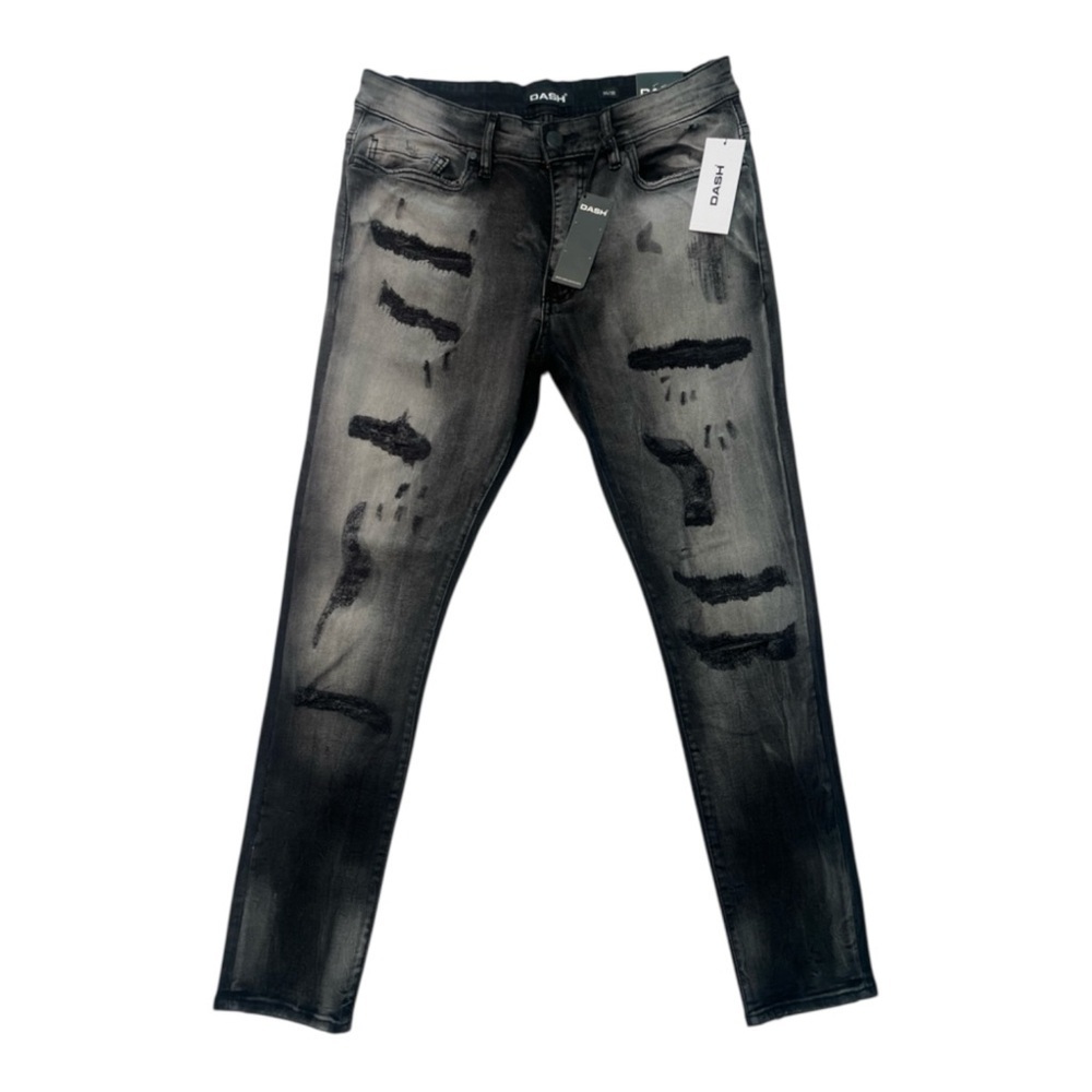Sz Various Men's Black Distressed Jeans